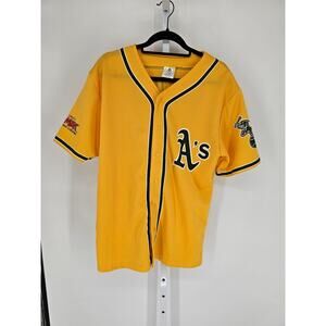 Oakland Athletics (A'S) Kurt Suzuki Promotional Jersey Yellow Mens Sz L